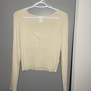 Cream Long Sleeve Top